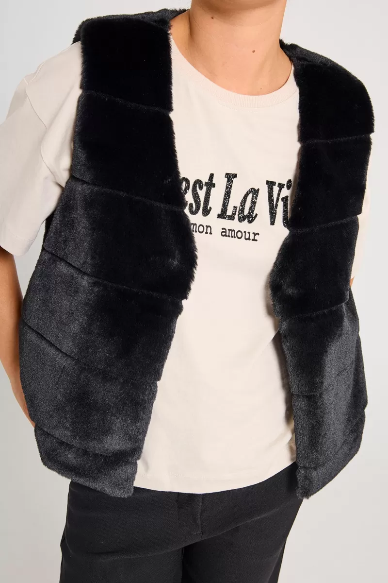 FREEQUENT Veste<FQFOXY - VEST - SORT